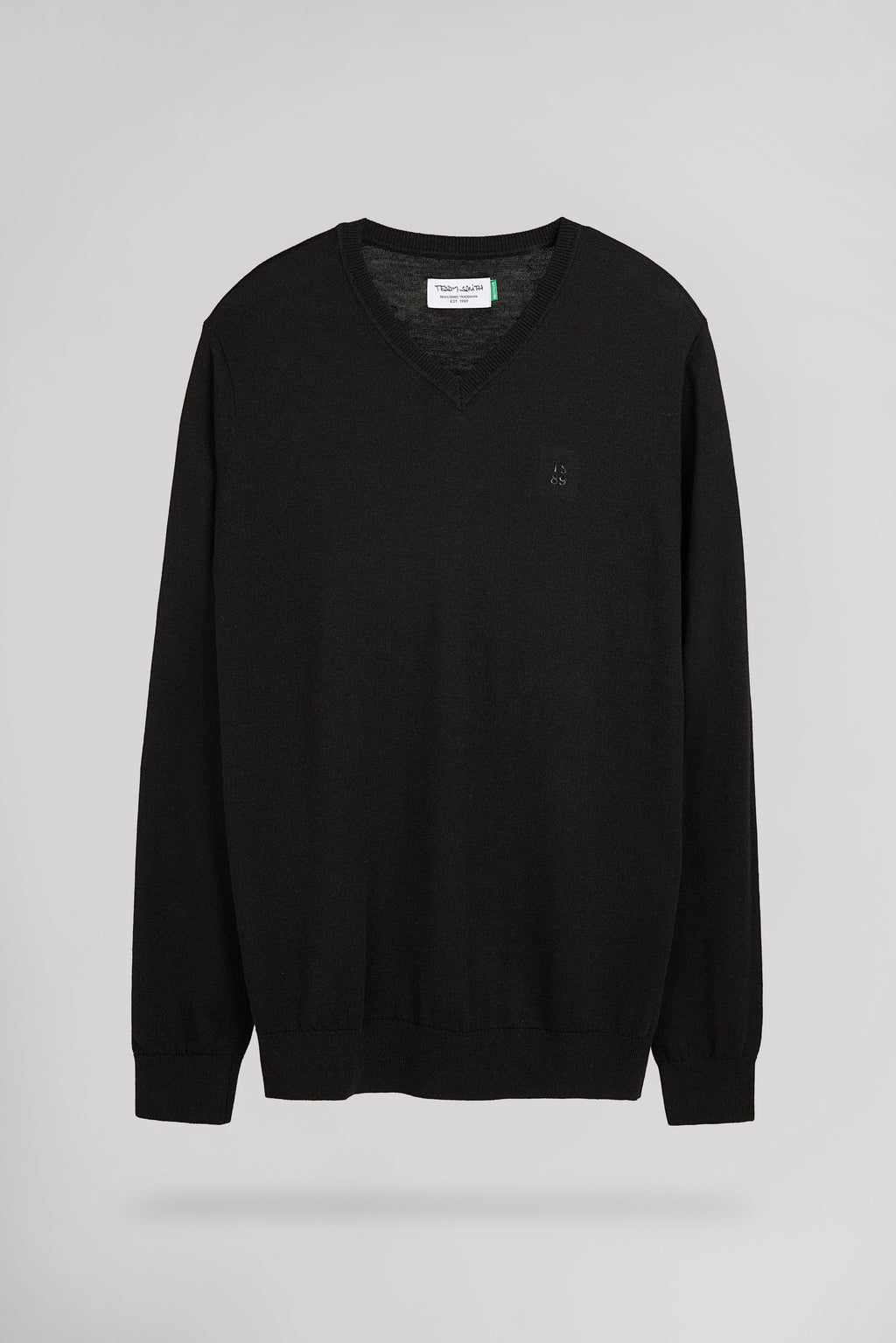 Pull ajusté col V P-MARTIN NOIR - 1