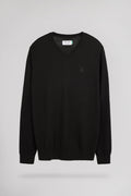 Pull ajusté col V P-MARTIN NOIR - 1