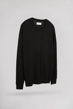 Pull ajusté col V P-MARTIN NOIR - 2