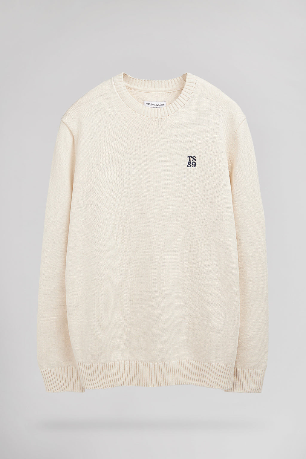 Pull en coton col rond P-JIMMY NATUREL - 1