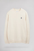 Pull en coton col rond P-JIMMY NATUREL - 1