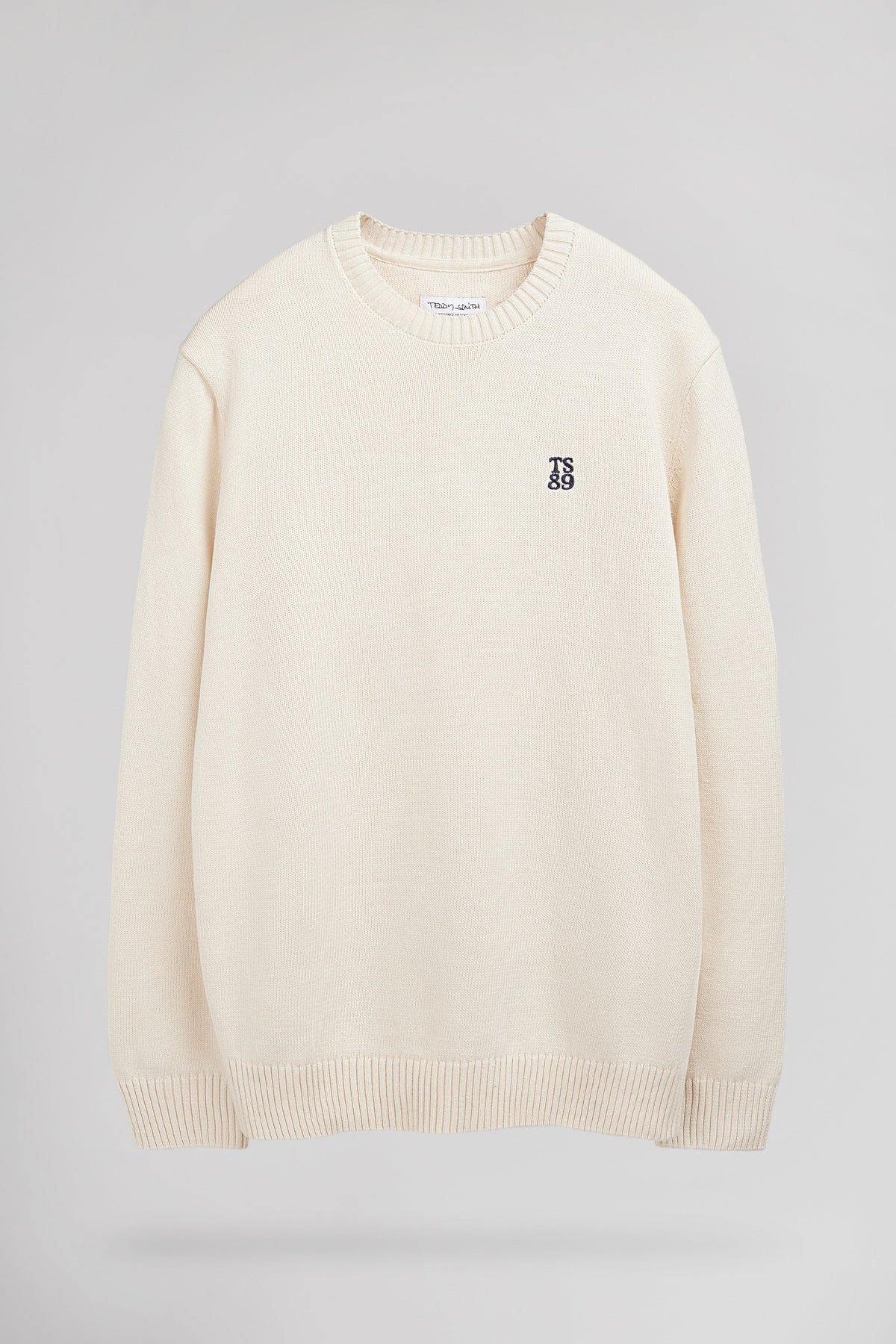 Pull en coton col rond P-JIMMY NATUREL - 1