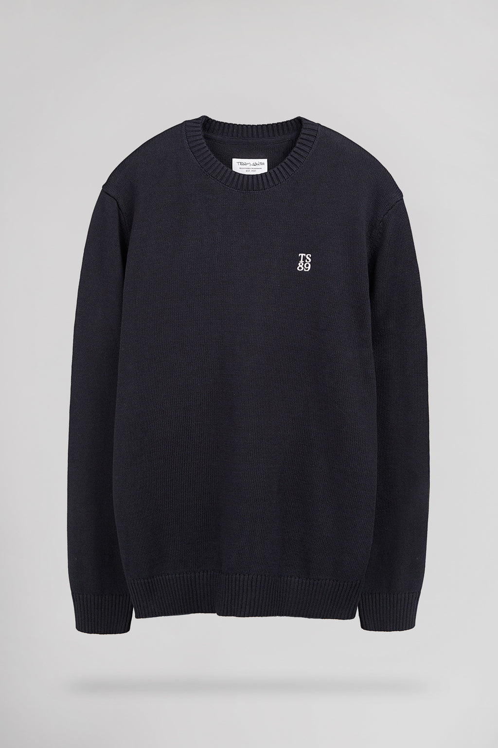 Pull en coton col rond P-JIMMY TOTAL NAVY - 1