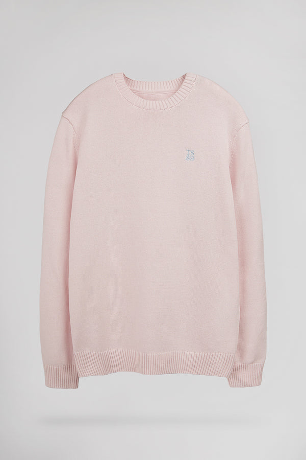 Pull en coton col rond P-JIMMY PINK SHIRT - 1