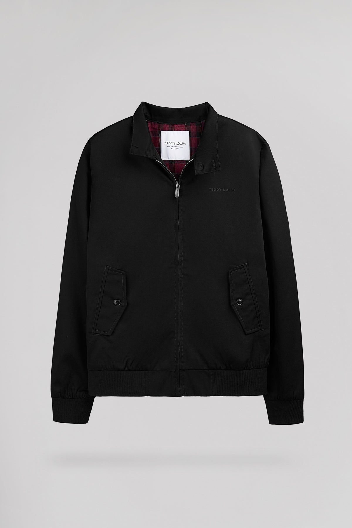 Blouson zippé en twill col montant SANSON 2 NOIR - 1