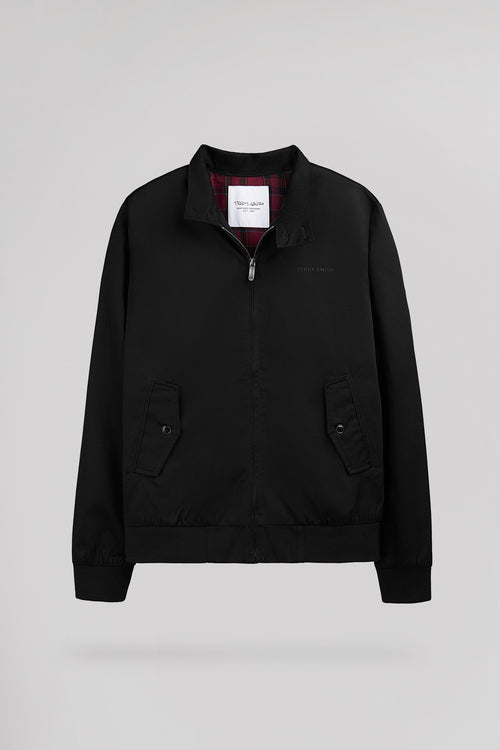 Blouson zippé en twill col montant SANSON 2 NOIR - 1