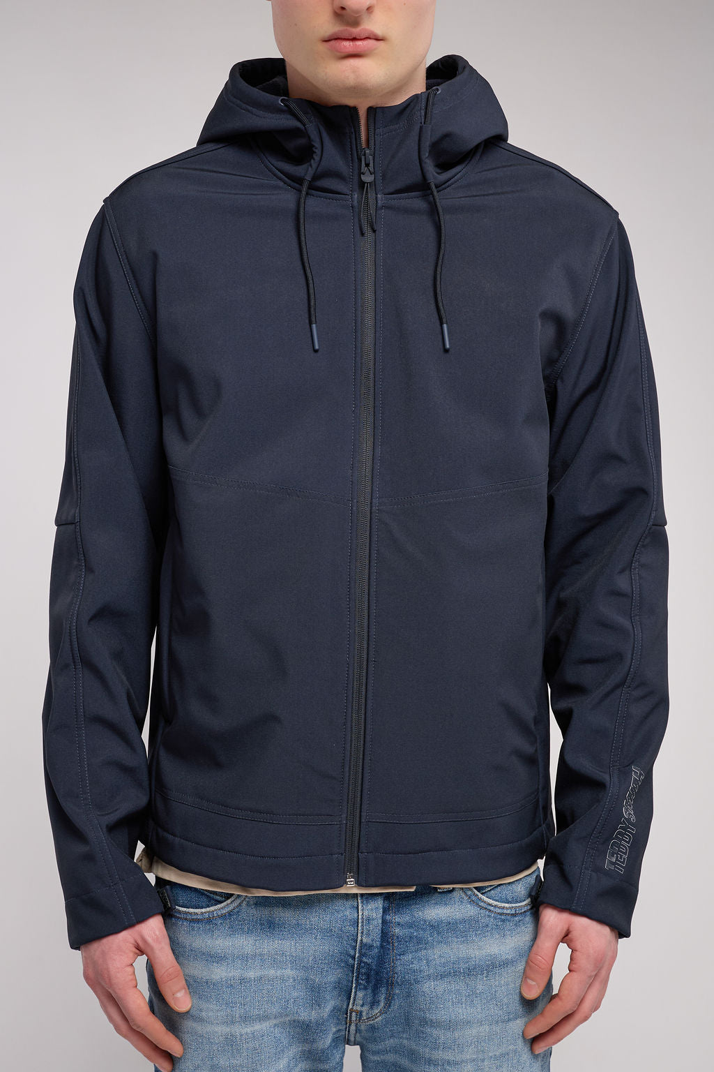 Blouson softshell zippé à capuche B-RENZO DARK NAVY - 1