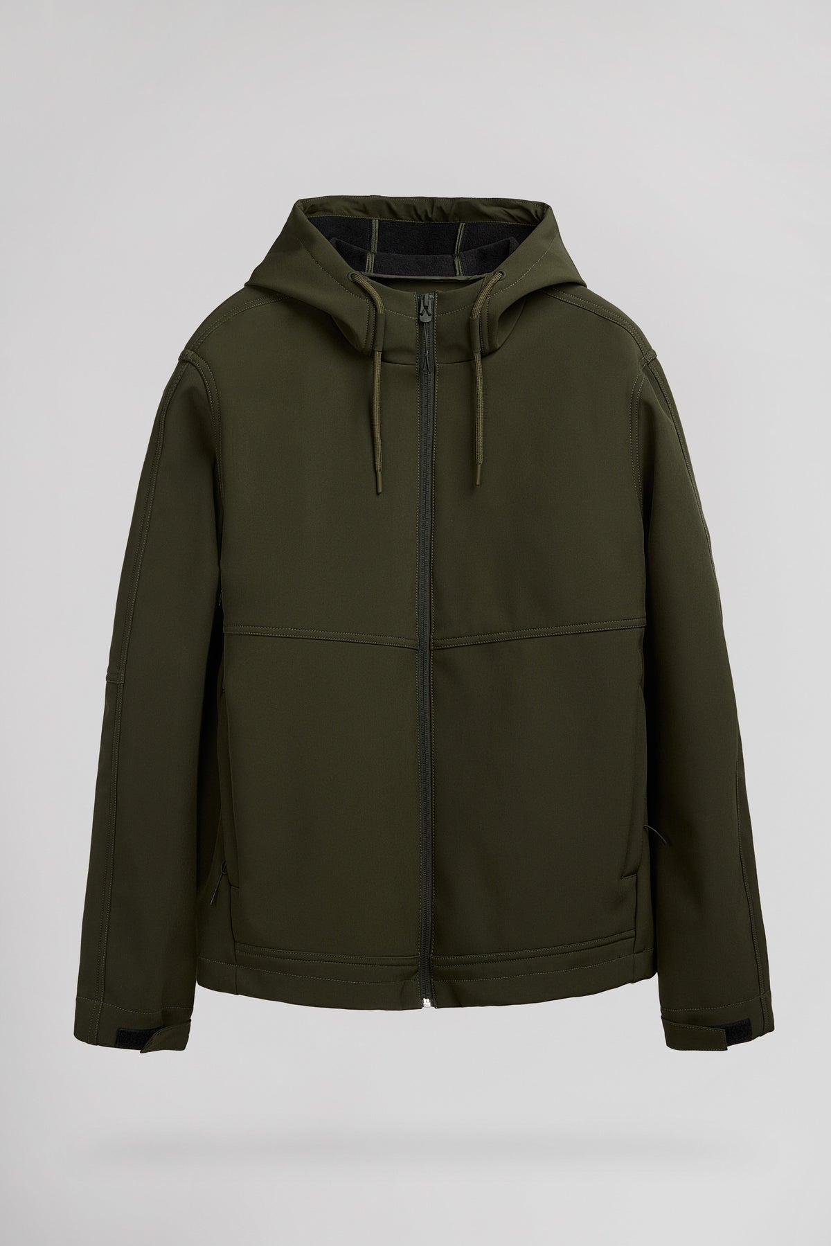 Blouson softshell zippé à capuche B-RENZO DEEP KAKI - 1