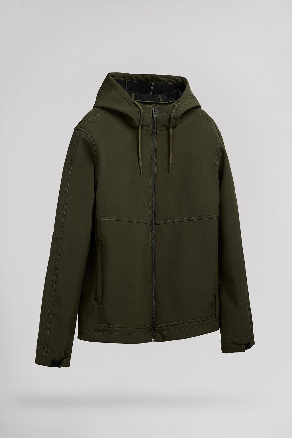 Blouson softshell zippé à capuche B-RENZO DEEP KAKI - 2