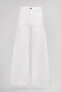 Jean flare taille haute P-JOSEFA 4PP DY MIDDLE WHITE - 1