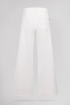 Jean flare taille haute P-JOSEFA 4PP DY MIDDLE WHITE - 2