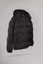 Blouson à capuche col montant B-JONAH NOIR - 2