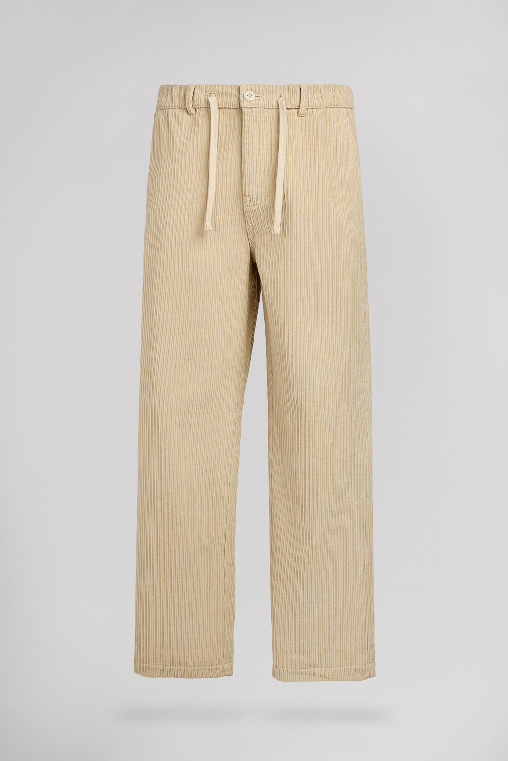 Pantalon large P-YORK VELVET CREAM - 1