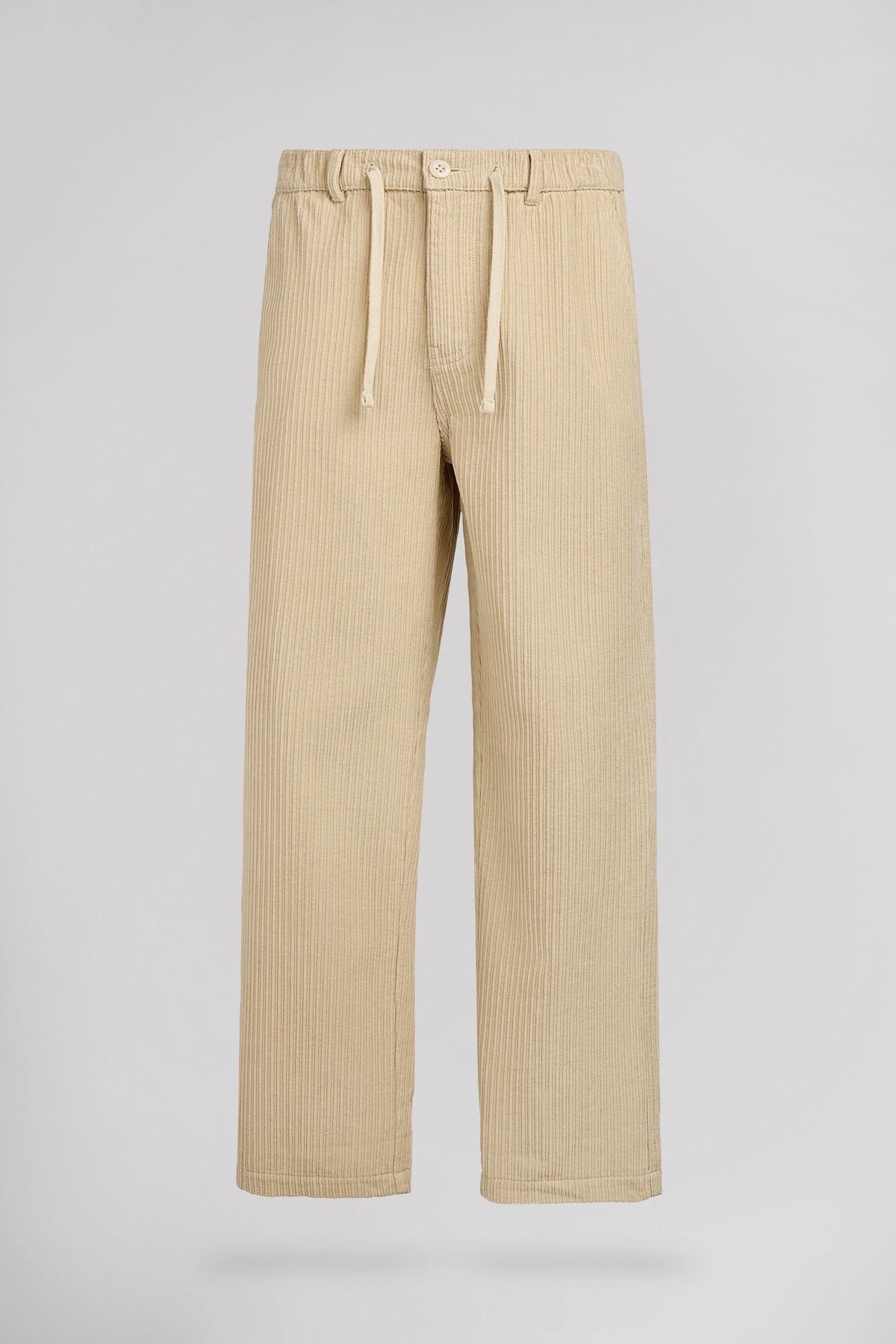 Pantalon large P-YORK VELVET CREAM - 1