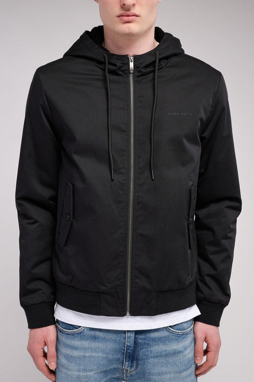 Blouson zippé à capuche B-SANSON NOIR - 1