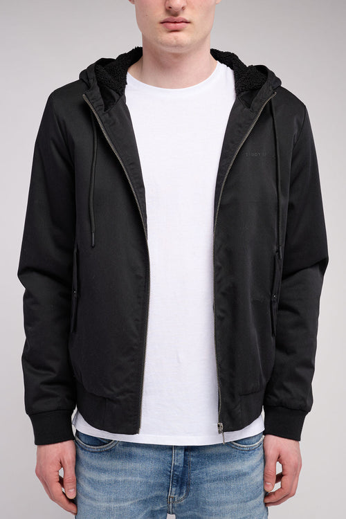 Blouson zippé à capuche B-SANSON NOIR - 2