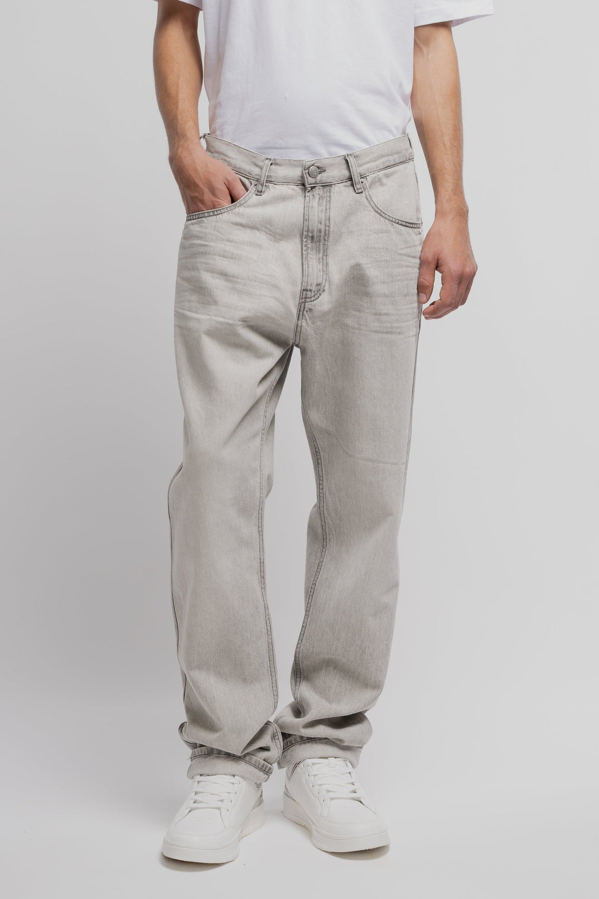Jean relaxed MEMPHIS STRAIGH L32 GRIS CLAIR - 1