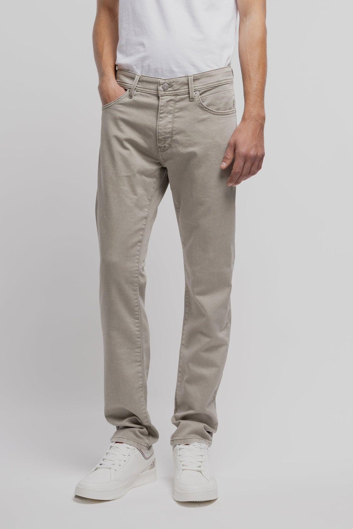 Jean ajusté JIM ROCK SWE L32 BLEACH KAKI - 1