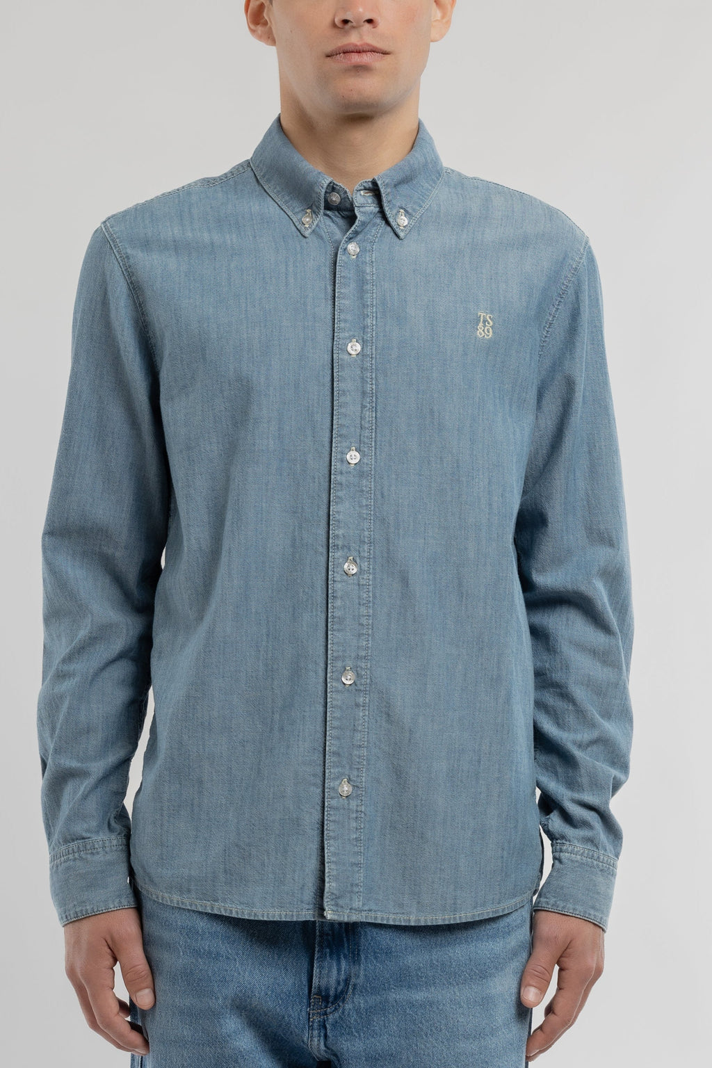 Chemise chambray C-STANER ML FRIPP/INDIGO CLAIR - 1