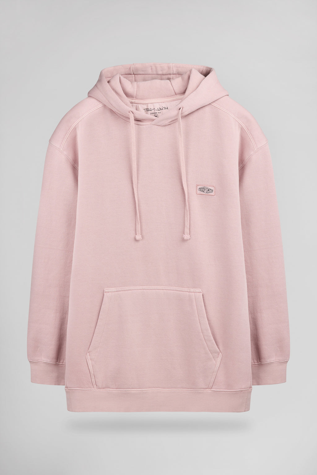 Sweat ample à capuche S-NATEO HOODY ROSE PASTEL - 1