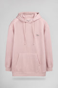 Sweat ample à capuche S-NATEO HOODY ROSE PASTEL - 1