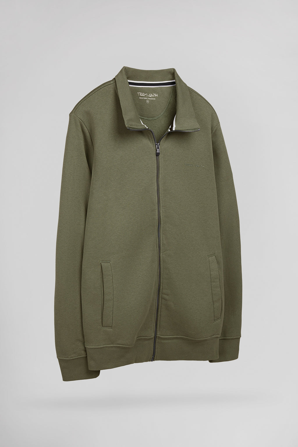 Gilet sweat zippé col montant G-NARKUS ZIP DUSTY KAKI - 2