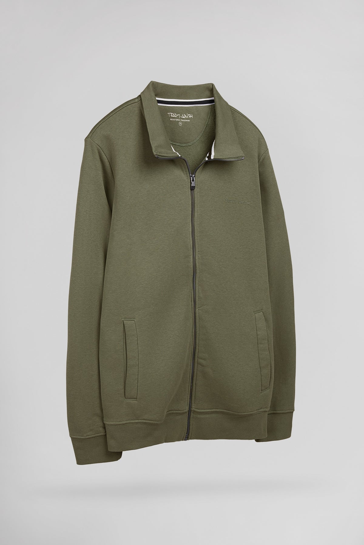 Gilet sweat zippé col montant G-NARKUS ZIP DUSTY KAKI - 2