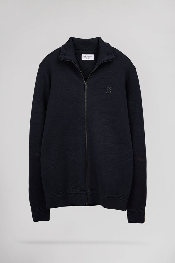 Gilet zippé col montant G-ETTORE 2 DARK NAVY - 1