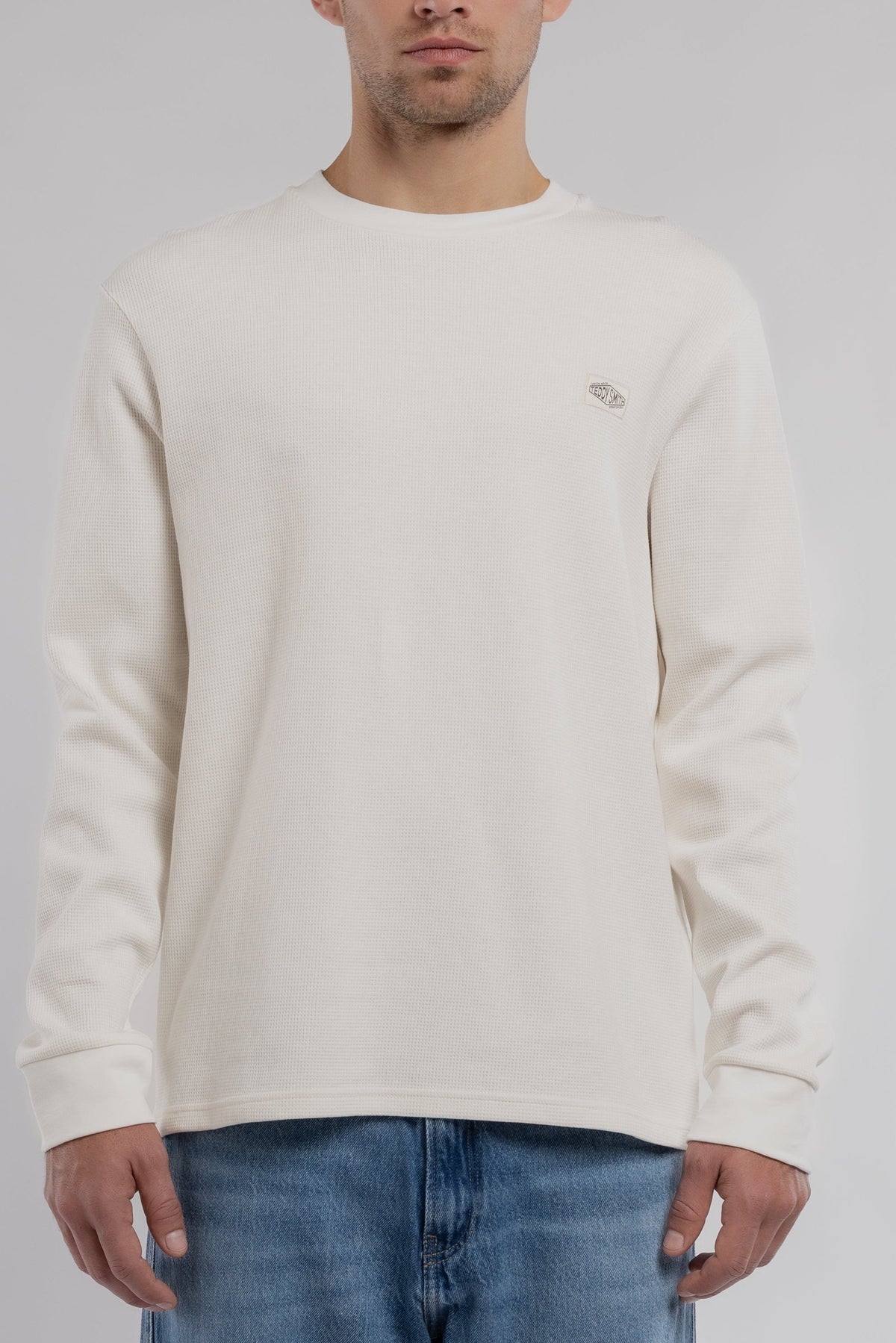 T-shirt Manches Longues T-WAFFLE ML MIDDLE WHITE - 1