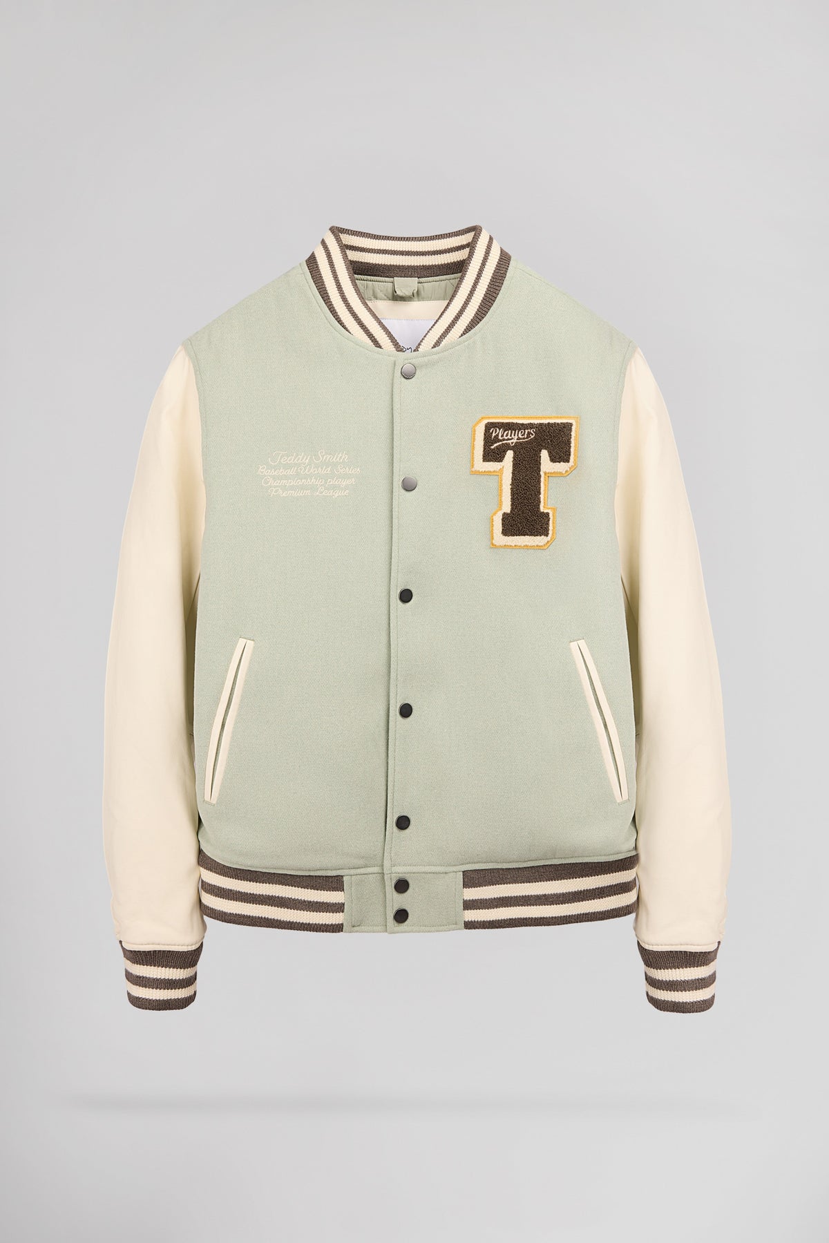 Blouson Teddy B-ROMEO VERT SAUGE - 1