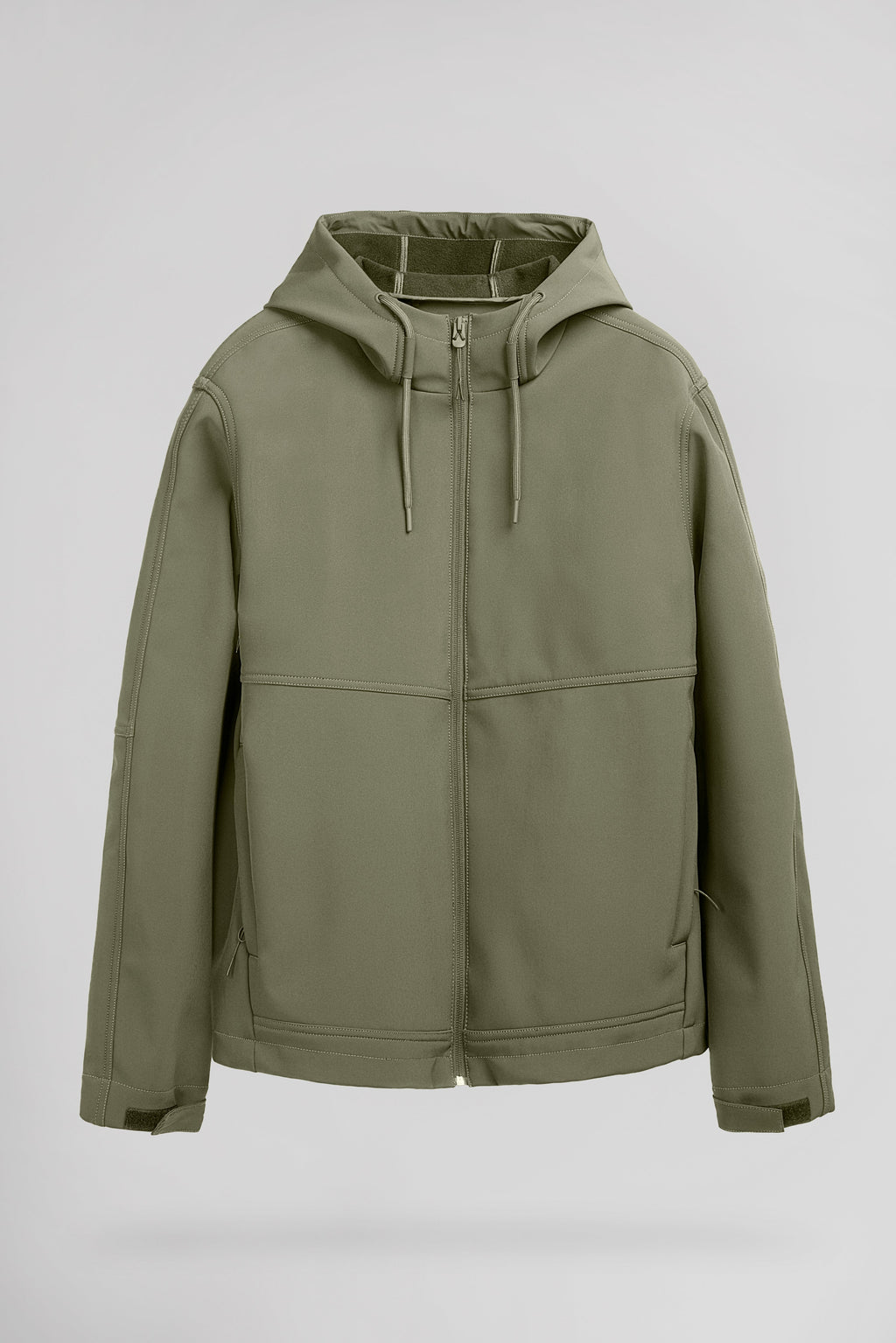 Blouson softshell zippé à capuche B-RENZO DUSTY KAKI - 1