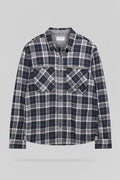 Chemise à carreaux en twill TRENT ML DARK NAVY - 1