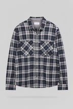 Chemise à carreaux en twill TRENT ML DARK NAVY - 1