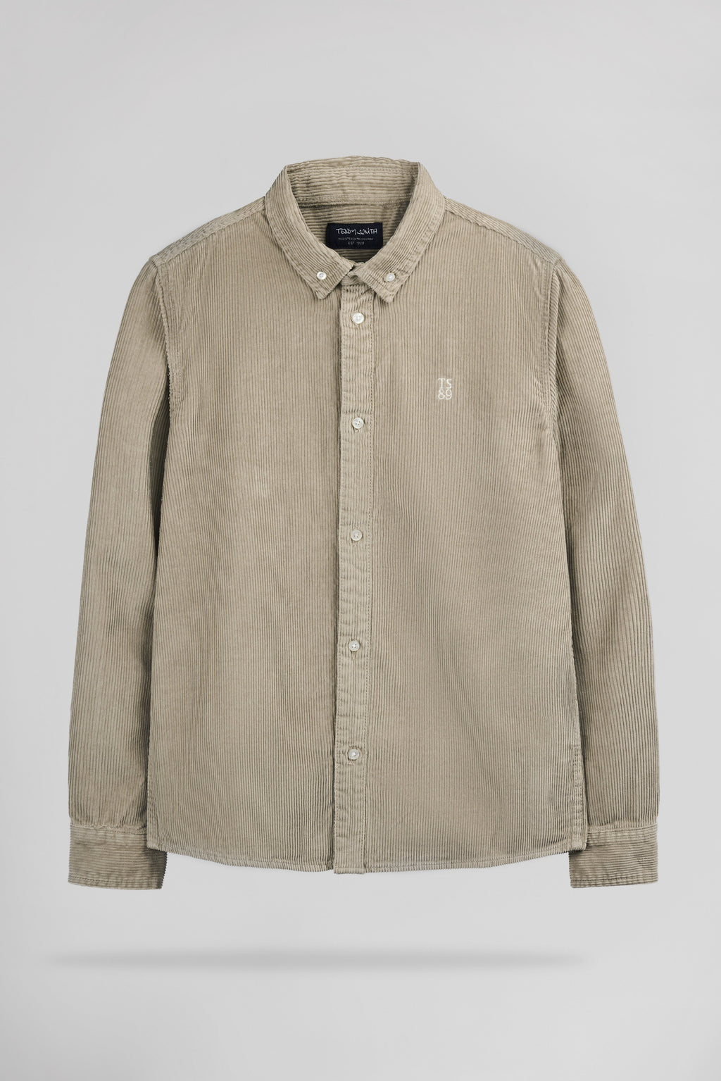 Chemise velours côtelé C-ELTON ML WOLF BEIGE - 1