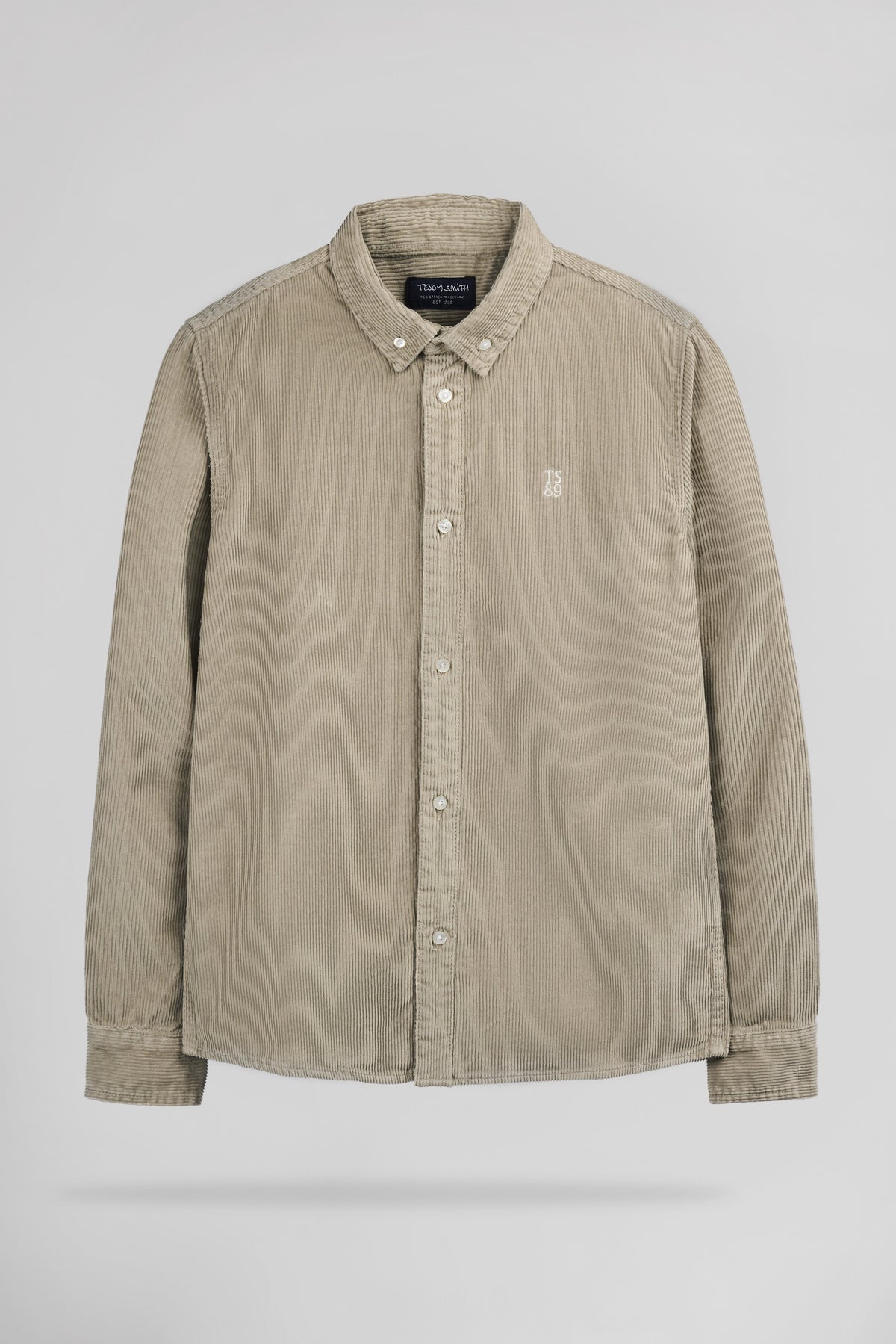 Chemise velours côtelé C-ELTON ML WOLF BEIGE - 1