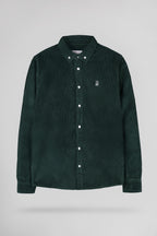 Chemise velours côtelé C-ELTON ML VERT PIN - 1