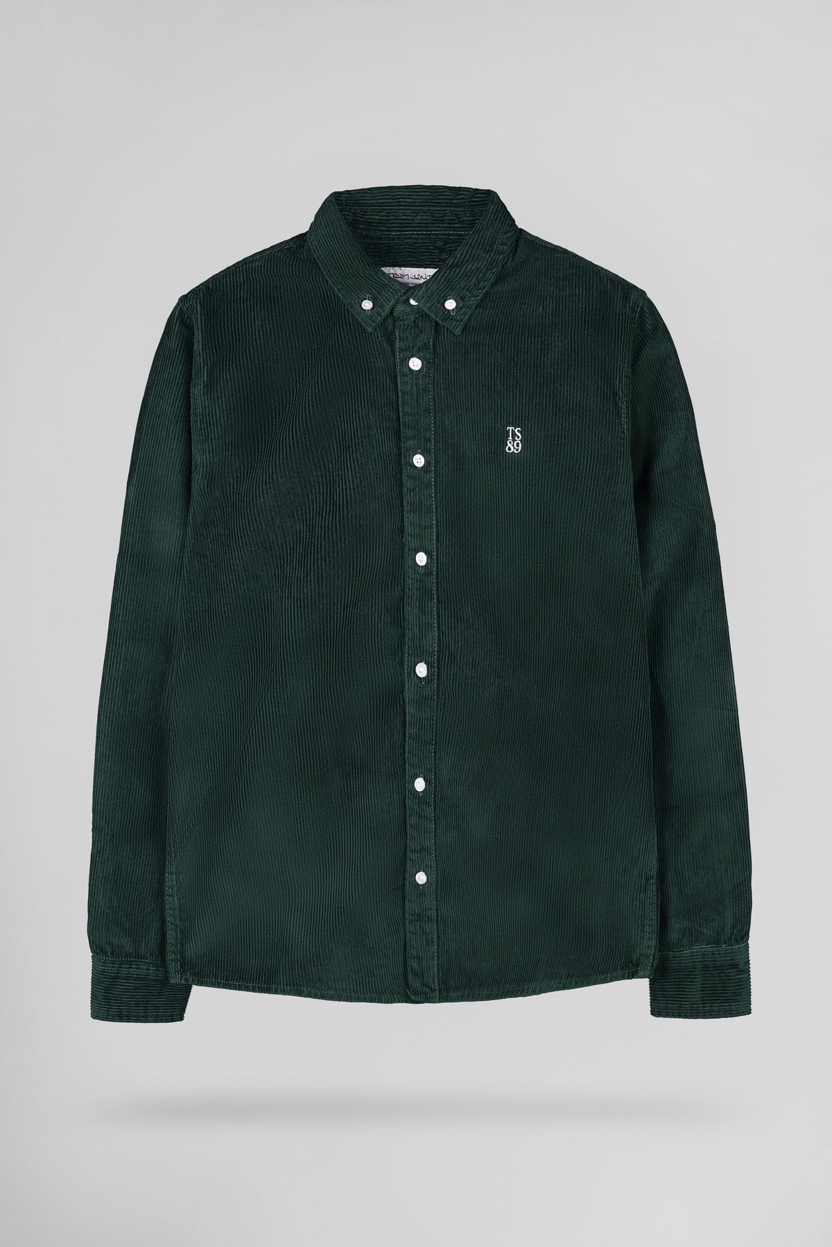 Chemise velours côtelé C-ELTON ML VERT PIN - 1