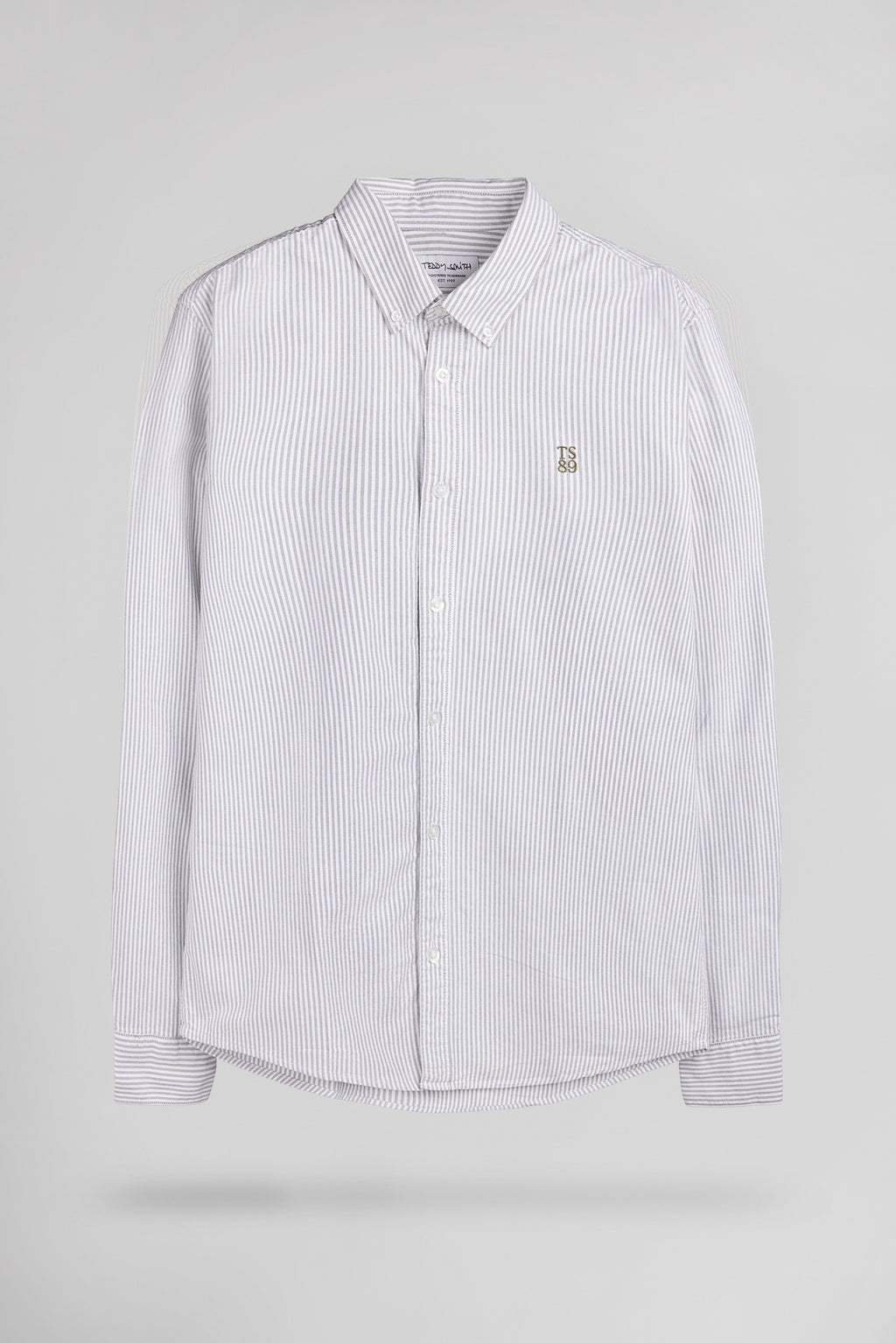 Chemise droite à rayures C-STANLEY ML OLIVE - 1