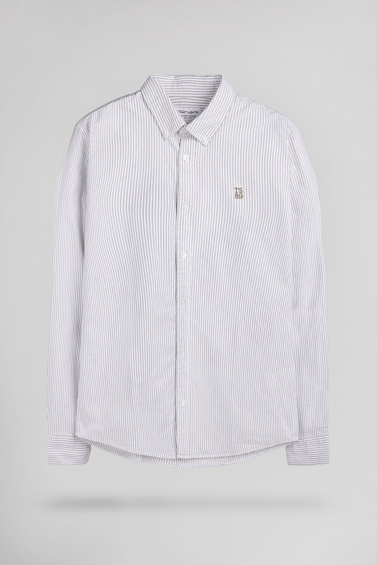 Chemise droite à rayures C-STANLEY ML OLIVE - 1