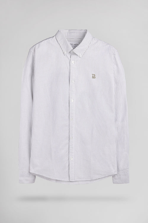 Chemise droite à rayures C-STANLEY ML OLIVE - 1