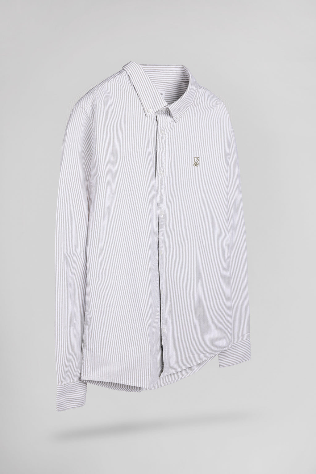 Chemise droite à rayures C-STANLEY ML OLIVE - 2