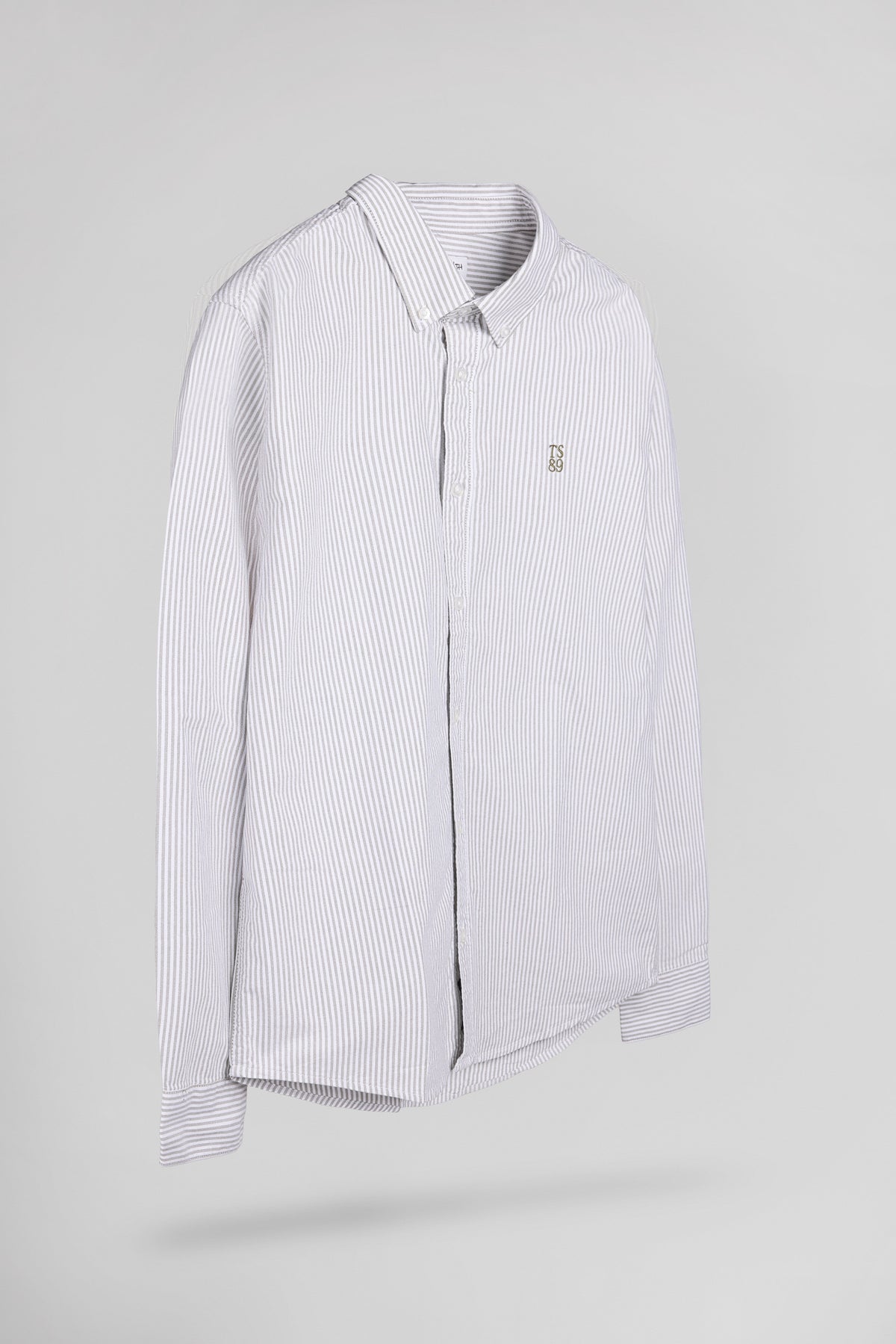 Chemise droite à rayures C-STANLEY ML OLIVE - 2