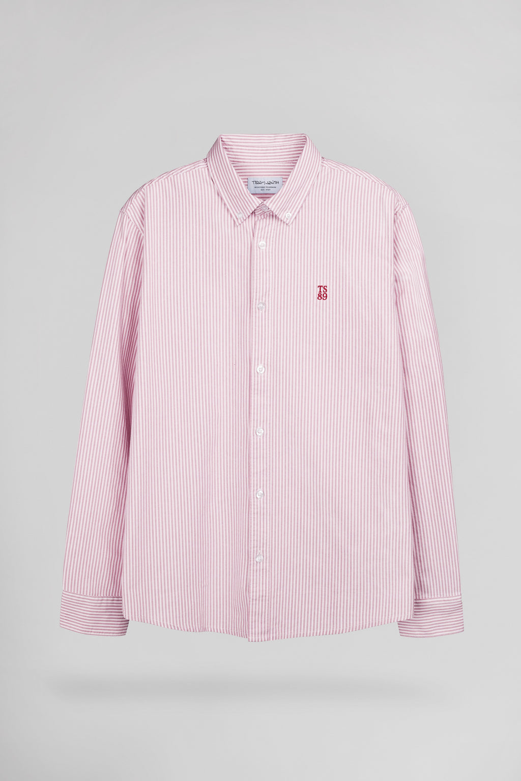 Chemise droite à rayures C-STANLEY ML ROUGE COQUELICOT - 1