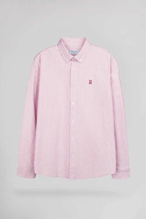 Chemise droite à rayures C-STANLEY ML ROUGE COQUELICOT - 1