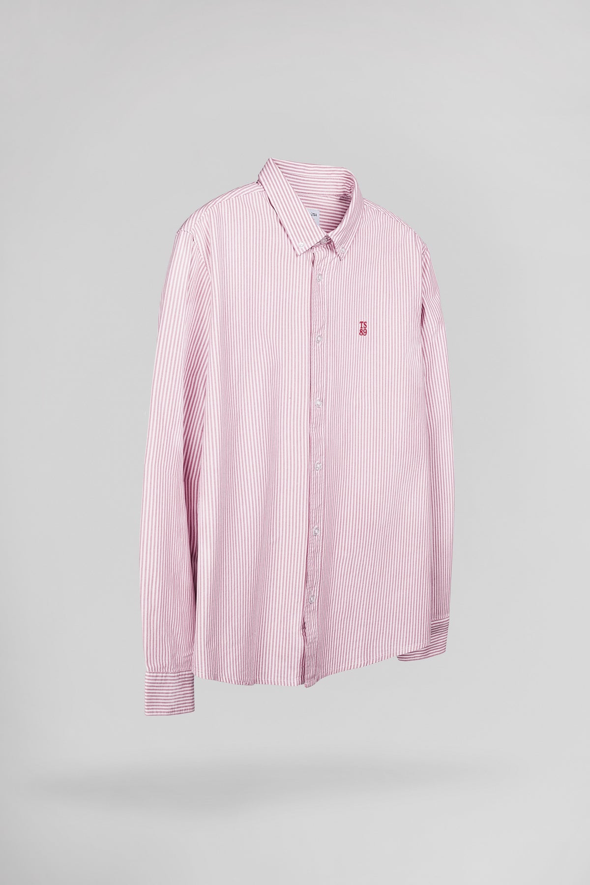 Chemise droite à rayures C-STANLEY ML ROUGE COQUELICOT - 2