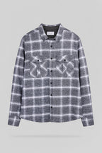 Chemise à carreaux C-PEAK ML MELANGE BLACK - 1