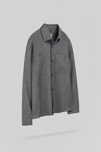 Chemise droite manches longues C-FELIX ML MELANGE BLACK - 2
