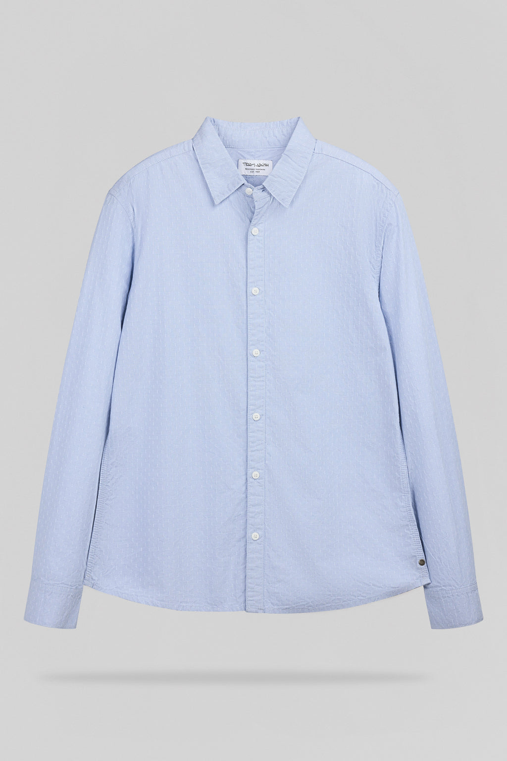 Chemise texturée C-DOBBY ML PASTEL BLUE - 1