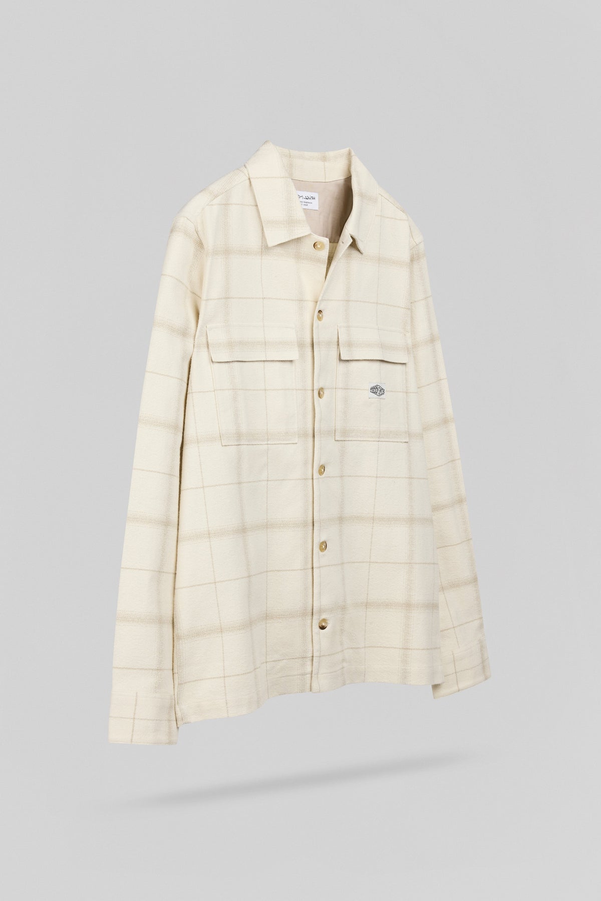 Chemise à carreaux C-LUIS ML CREAM - 2
