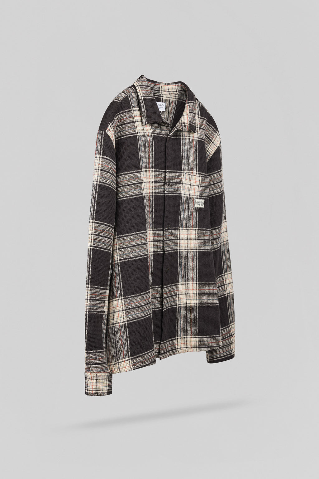 Chemise à carreaux C-STRUCTURE ML MARRON FONCE - 2